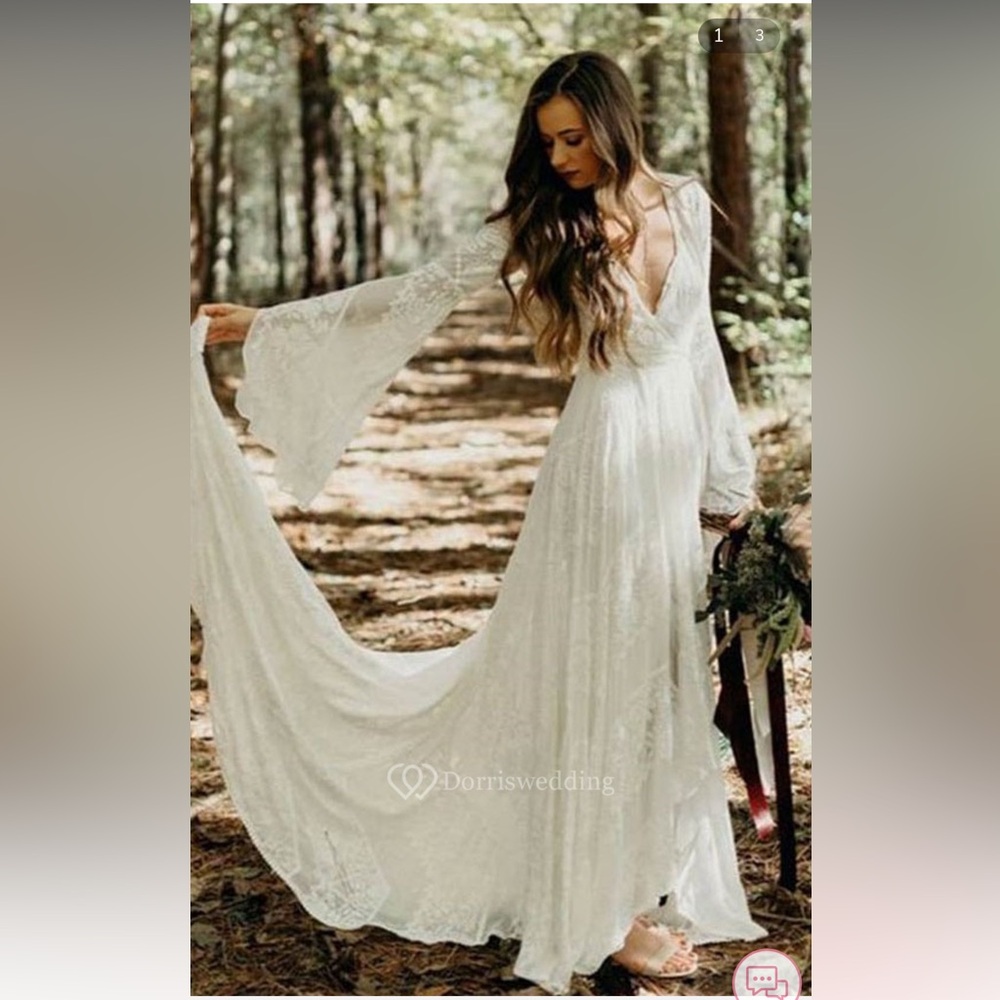 Elegant Long Sleeve White Dress